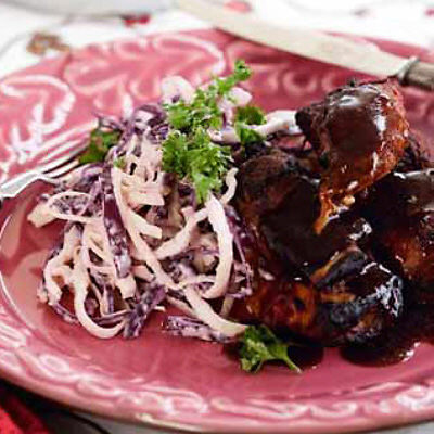 Tomatmarinerade revbensspjäll med röksmak