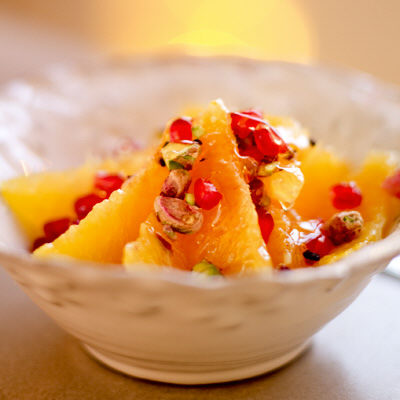 Apelsinsallad med pistagenötter