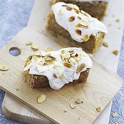 Banankaka med topping