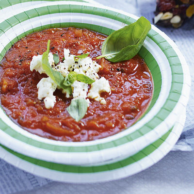 Tomatsoppa med fetaost