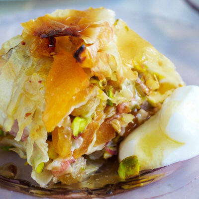 Filodegsstrudel med nötter och torkad frukt