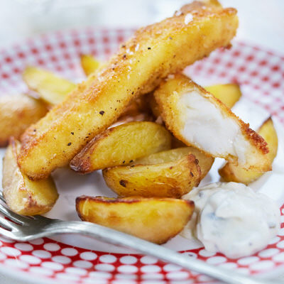 Fishfingers med yoghurtremoulad
