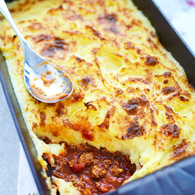 Köttfärs- och potatisgratäng
