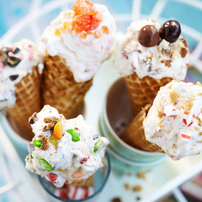 Glasstrutar med godissmak