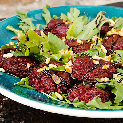 Enkla rödbetsbiffar