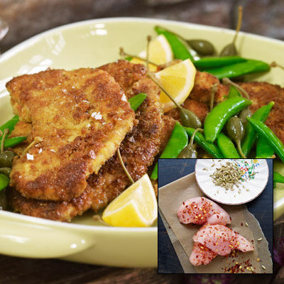 Chili- och fänkålspanerad kyckling