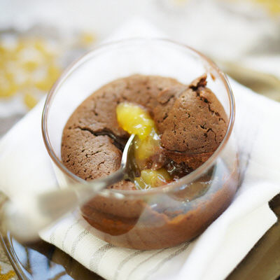 Chokladfondant med lemon curd