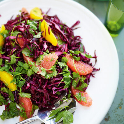 Rödkål med apelsin och grapefrukt