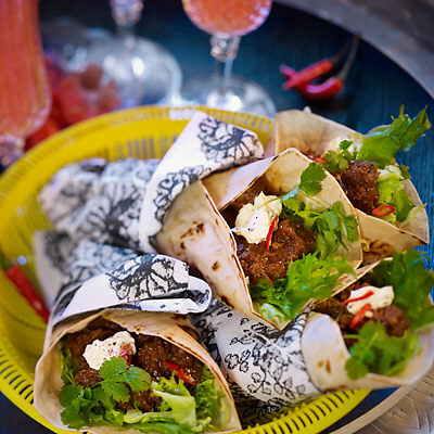 Högrevstacos med mörk öl