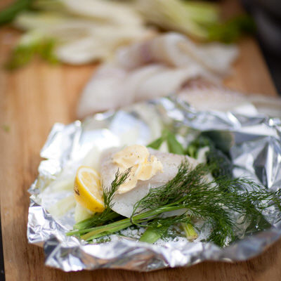 Fisk i folie med fänkål