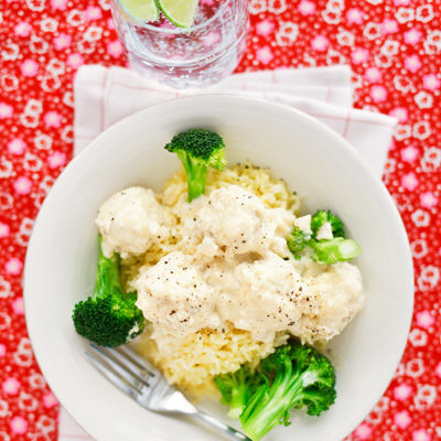 Fiskbollar i vitvinssås