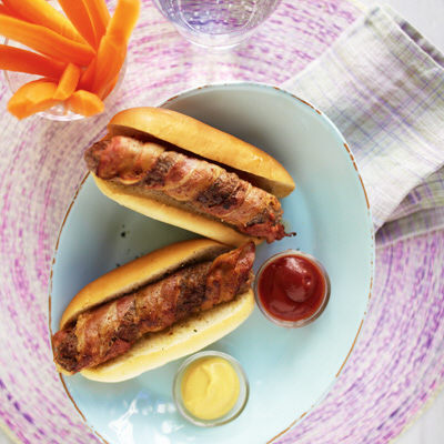 Köttfärskorv med bacon
