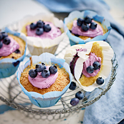 Blåbärsmuffins med topping