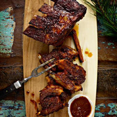 Glögglaserade ribs
