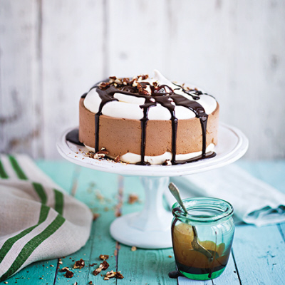 Glasstårta med choklad