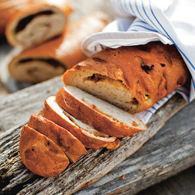 Baguetter med soltorkade tomater