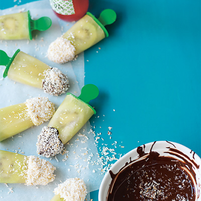 Pina colada ice pops