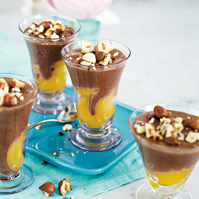 Chokladmousse med nektariner