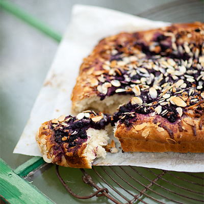 Blåbärsbulle i plåt