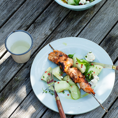 Grillspett med kyckling