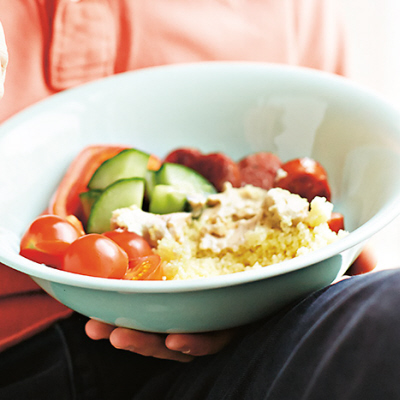 Couscous med grillsmak och chorizo