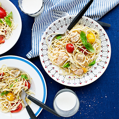 Ines kycklingpasta med citron