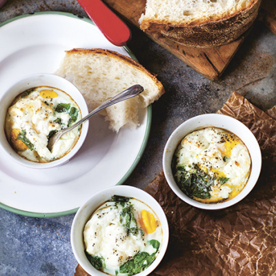 Bakade ägg med örter