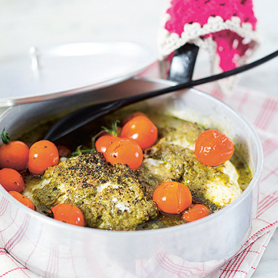 Barnens fisk med pesto