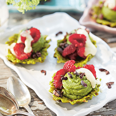 Pistagetartelett med mintchokladmousse