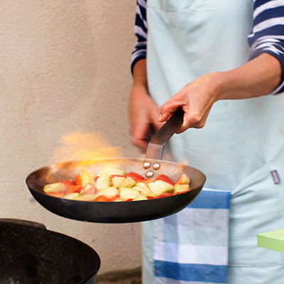 Flamberad fruktwok