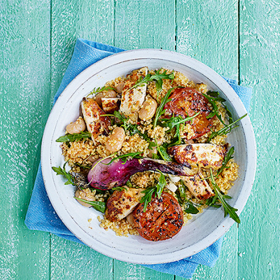 Bulgursallad med halloumi