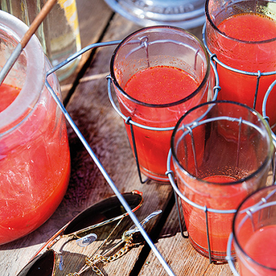 Melongazpacho med lime
