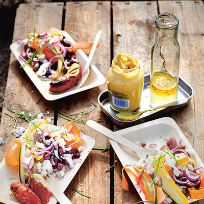 Bönsallad med blomkålscouscous