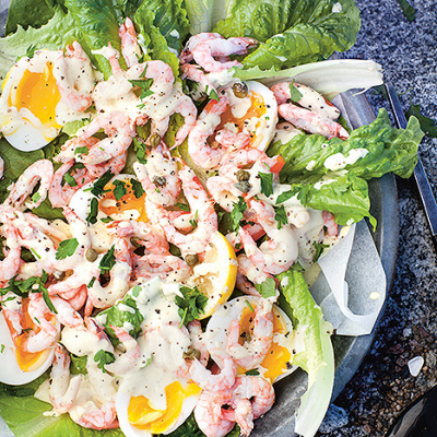 Caesarsallad med räkor