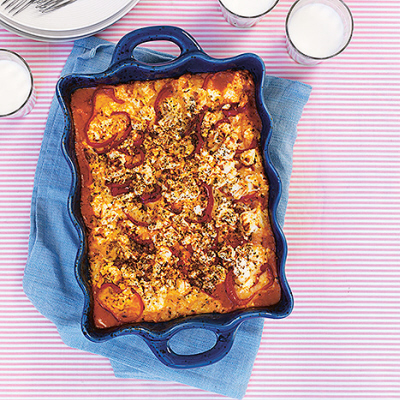 Lasagne med fetaost och paprika