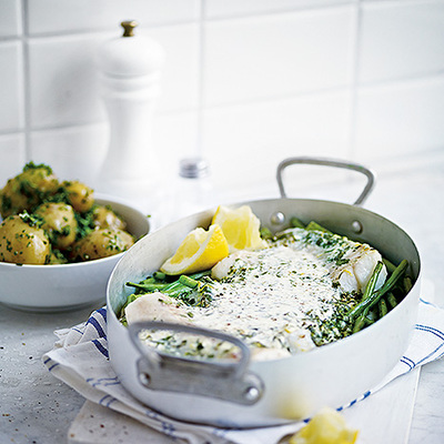 Torsk i ugn med potatis