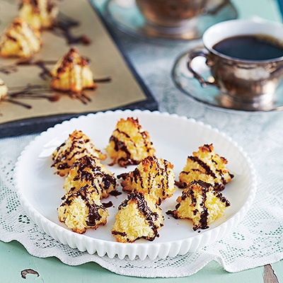 Kokostoppar med apelsin och mörk choklad