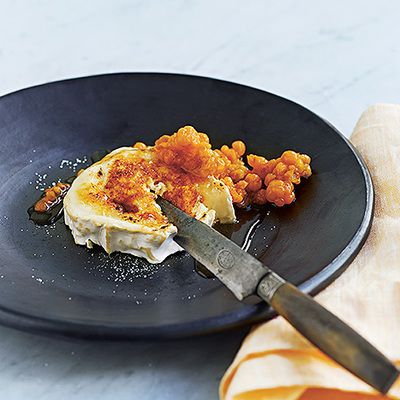 Karamelliserad getost med hjortron