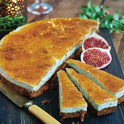 Ädelostcheesecake med fikonmarmelad