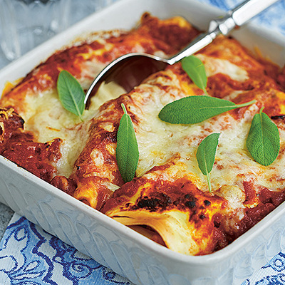 Canneloni med kronärtskocka och pecorino