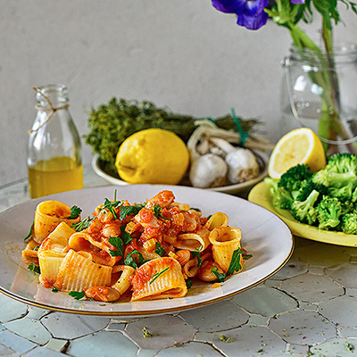 Pasta e fagioli (pasta med bönor)