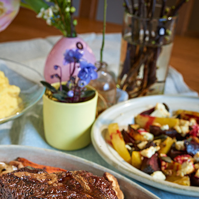 Betor med rostad getost och pumpafrön