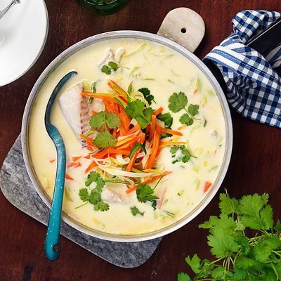 Asiatisk fisksoppa med citrongräs