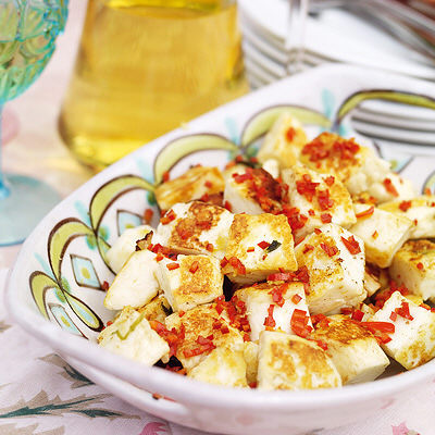 Chilistekt halloumi