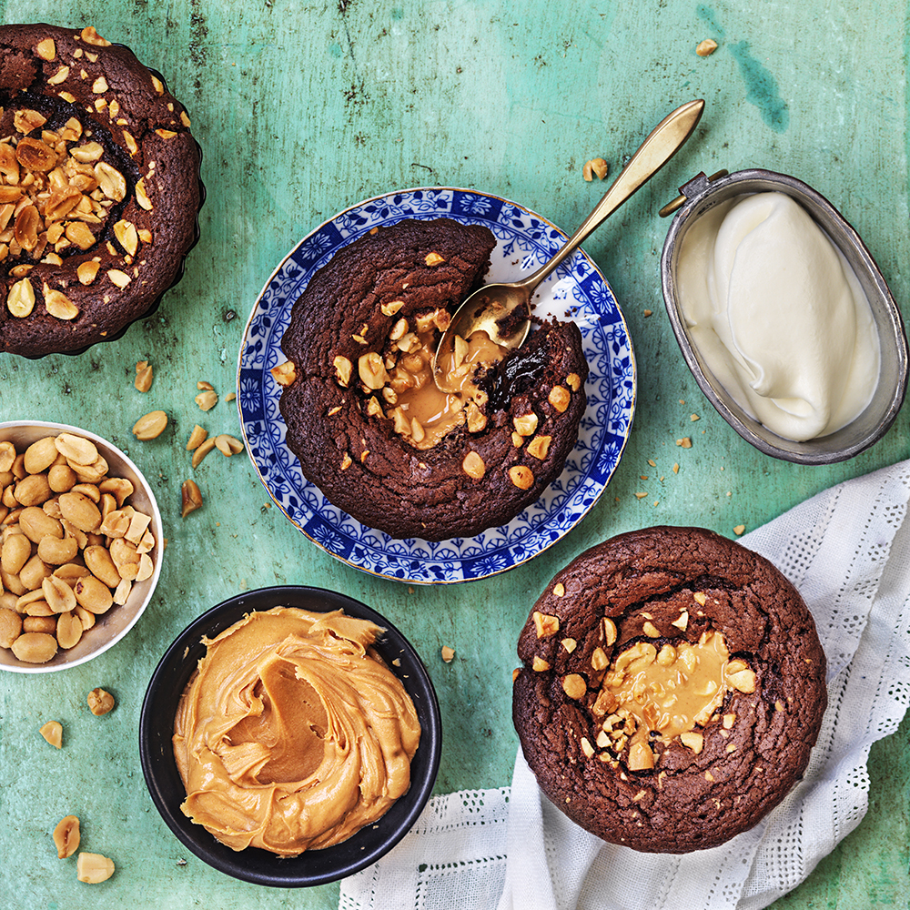 Kladdkaka med jordnötter 