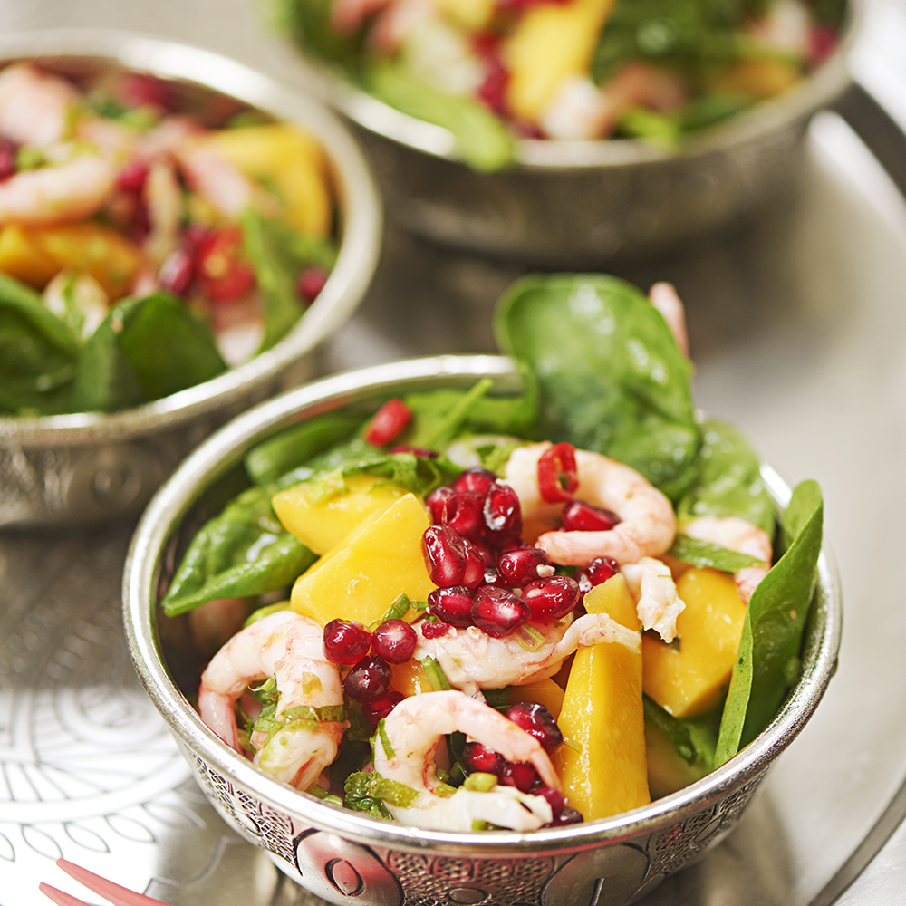 Kerala shrimp salad (räksallad)