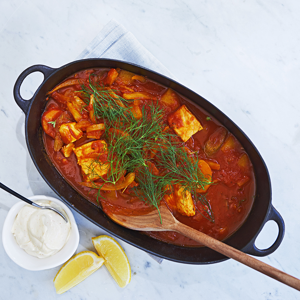 Fiskgryta med saffran