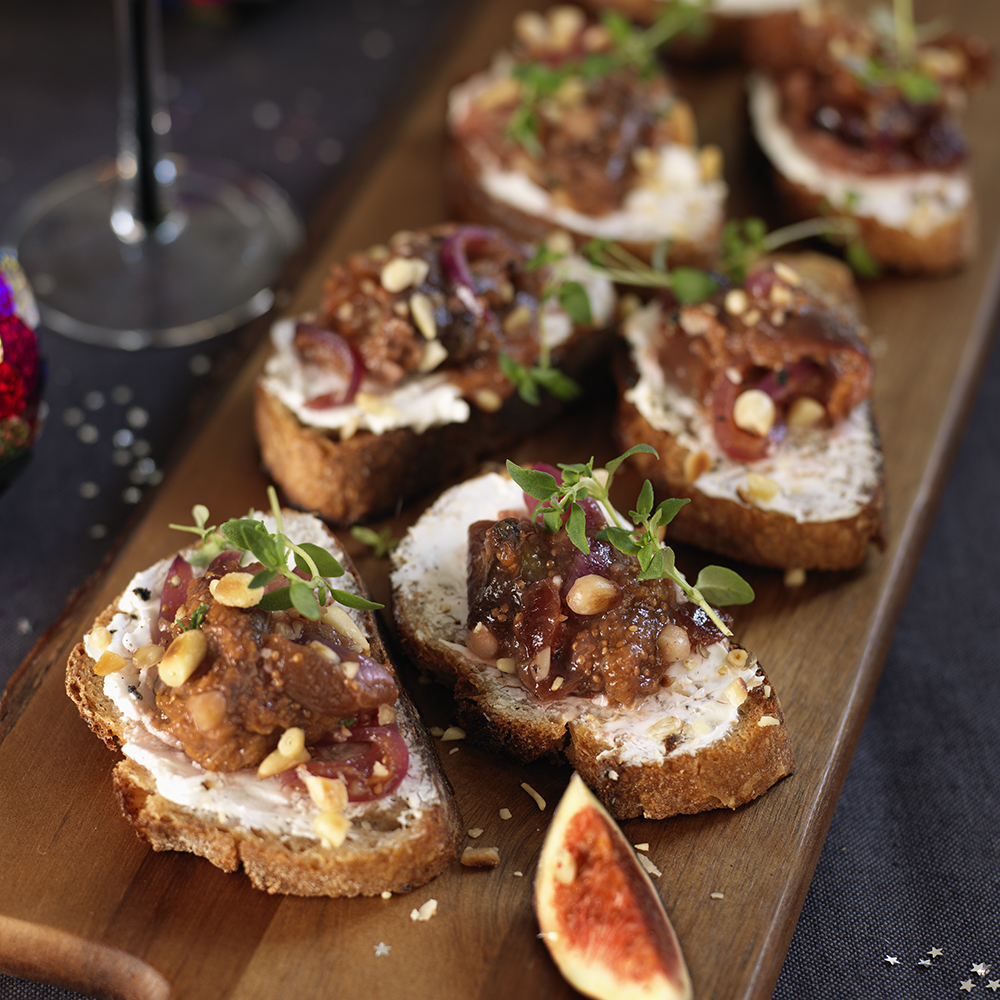 Crostini med fikonkompott