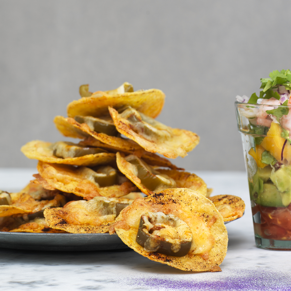 Gratinerade nachochips