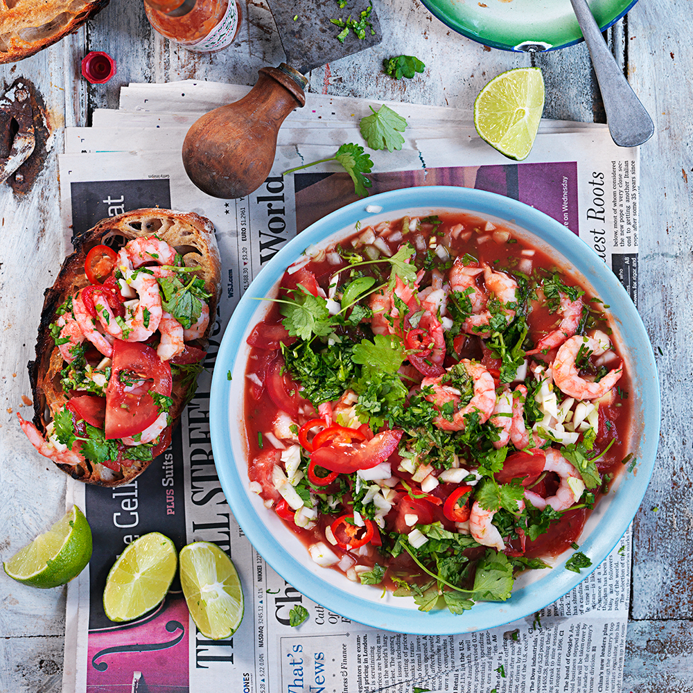 Räkceviche – Virgin Mary Style